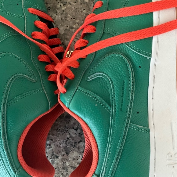 Nike Air Force 1 ID By You Mens 12 DJ7015-991 No Lid Custom Green Orange‎ - Picture 11 of 11